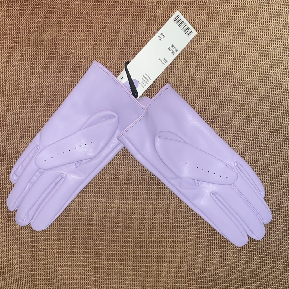 Urban Outfitters purple Faux Leather Moto Gloves - Picture 4 of 8